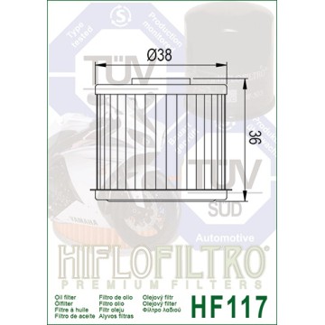 FILTRO ACEITE HF117
