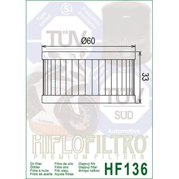 FILTRO ACEITE HF136