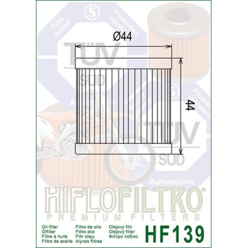 FILTRO ACEITE HF139