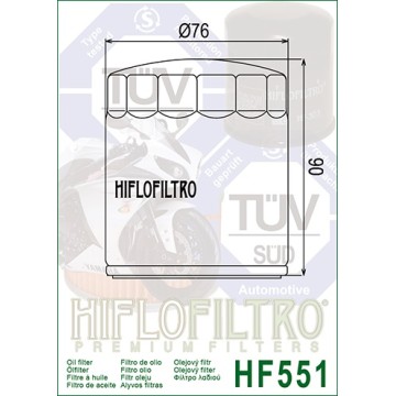 FILTRO ACEITE HF551