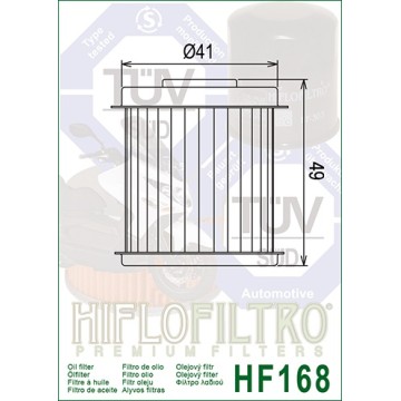 FILTRO ACEITE HF168