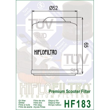 FILTRO ACEITE HF183