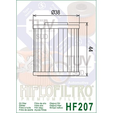 FILTRO ACEITE HF207